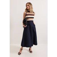Phase Eight Women's Mavis Denim Skirt in Dark Indigo | Size: 12