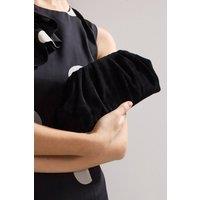 Phase Eight Women's Suede Clutch Bag in True Black