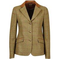 Dublin Women's Albany Tweed Faux Suede Collar Tailored Jacket in Brown | Size: 32
