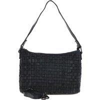 Ashwood Leather Women's 'Incanto Infinito' Vintage Woven Leather Shoulder Bag in Black
