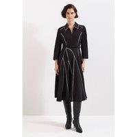 Phase Eight Women's Tilly Piped Dress in Black | Size: 14
