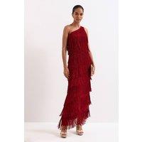Phase Eight Women's Otto A-Symmetric Neck Maxi Dress in Crimson | Size: 16