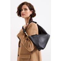 Phase Eight Women's Leather Twist Handle Shoulder Bag in Black