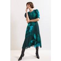 Phase Eight Women's Nancy Floral Midi Dress in Teal | Size: 10