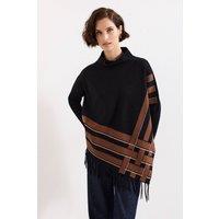 Phase Eight Women's Athena Tassel Sweater in Black | Size: Small