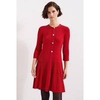 Phase Eight Women's Rachel 3/4 Sleeve Swing Dress in Scarlet | Size: 14