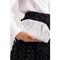 Phase Eight Women's Pouch Clutch Bag in Metallic Silver