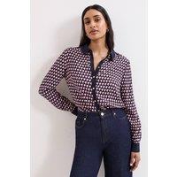 Phase Eight Women's Briar Geo Print Shirt in Pink | Size: 26