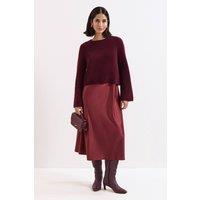Phase Eight Women's Issy 2 In 1 Dress in Wine | Size: 12