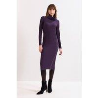Phase Eight Women's Hartley Zip Dress in Aubergine | Size: 14