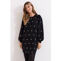 Phase Eight Women's Cindy Jewelled Dress in Black | Size: 12