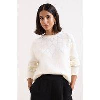 Phase Eight Women's Abigail Sweater in Soft White | Size: 2XL
