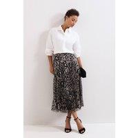 Phase Eight Women's Edie Pleated Skirt in Black | Size: 24
