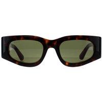 Gucci Women's Rectangle Havana with Green & Red Green GG1664S in Brown