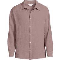 Lands' End Men's Long Sleeve Double Cloth Shirt in Mauve | Size: Large
