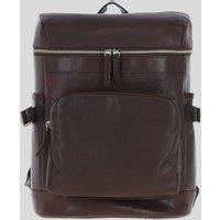Ashwood Leather Men's Classic Leather Laptop Rucksack in Dark Brown