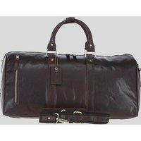 Ashwood Leather Men's Classic Leather Weekend Bag in Dark Brown