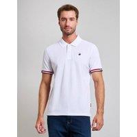 Beverly Hills Polo Club Men's RIBBED SLEEVE MODERN SLIM FIT POLO SHIRT GHOST in White | Size: XL