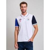 Beverly Hills Polo Club Men's TEAM COLOURS MODERN SLIM FIT POLO SHIRT GHOST in White | Size: Small