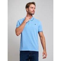 Beverly Hills Polo Club Men's TIPPED MODERN SLIM FIT POLO SHIRT BREEZE in Blue | Size: Small