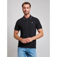 Beverly Hills Polo Club Men's TIPPED MODERN SLIM FIT POLO SHIRT CLUB in Black | Size: Large