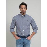 Beverly Hills Polo Club Men's POLO PONY BUTTON DOWN CHECK SHIRT in Blue | Size: Large