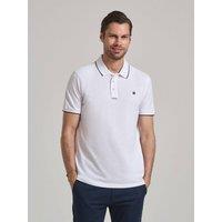 Beverly Hills Polo Club Men's TIPPED PLACKET TAG POLO SHIRT in White | Size: 2XL