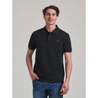 Beverly Hills Polo Club Men's TIPPED POLO PONY POLO SHIRT in Black | Size: Medium