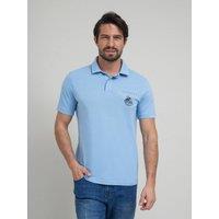 Beverly Hills Polo Club Men's HIDDEN POCKET POLO SHIRT SKY in Blue | Size: 2XL