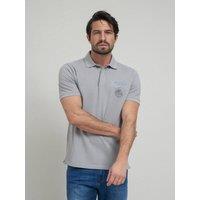 Beverly Hills Polo Club Men's HIDDEN POCKET POLO SHIRT in Grey | Size: Medium