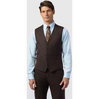 Limehaus Men's Tailored Fit Chocolate Brown Waistcoat | Size: 44R