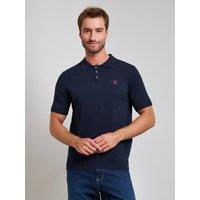 Beverly Hills Polo Club Men's SOFT COTTON MODERN SLIM FIT POLO SHIRT in Blue | Size: Large