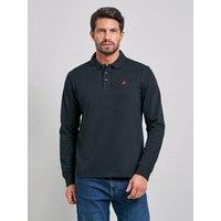 Beverly Hills Polo Club Men's POLO PONY LS POLO SHIRT in Black | Size: Large