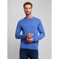 Beverly Hills Polo Club Men's MODERN SLIM FIT CREWNECK COTTON KNIT MARINE in Blue | Size: Large