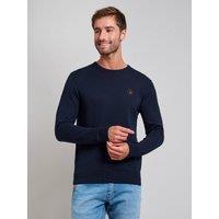 Beverly Hills Polo Club Men's MODERN SLIM FIT CREWNECK COTTON KNIT in Blue | Size: Large