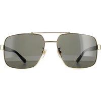 Gucci Men's Square Gold Black Grey GG0529S Sunglasses