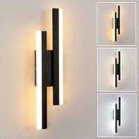 Pheashine Modern Line Form LED Wall Light, Black, Tri-color Dimming, 3000K-6500K in Black
