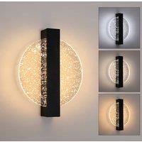 Pheashine Modern Dimmable Round Wall Lamp, 12W, Black, 3000K-6500K, 25cm in Black