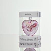 Sienna Glass 8cm Friendship Heart Be Mine Pastel Pink