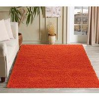 Desire Rugs Modern Elegant Soft Shaggy Rug for Living Rooms - Stylish Area Rugs in Orange | Size: 60 cm x 110 cm