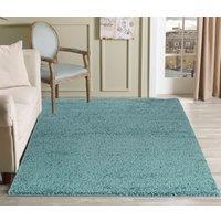 Desire Rugs Modern Elegant Soft Shaggy Rug for Living Rooms - Stylish Area Rugs in Duck Egg Blue | Size: 60 cm x 110 cm
