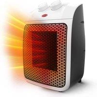 Keplin Ceramic Desk Heater, Low Energy Consumption & Mini Portable, Rectangle in White