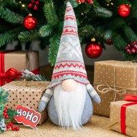 Voltico Christmas Gnome Decoration 25cm Small Plush Gonk Ornament in White | Size: 1 Pack