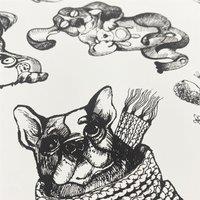 Muriva Pooches White Wallpaper Roll