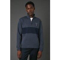 Maine Men's Navy Lighthouse Half Zip Jumper | Size: XL