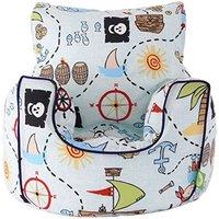 Bean Lazy Men's Cotton Blue Pirate Island Bean Bag Arm Chair with Beans Child / Teen size in Light Blue | Size: Large