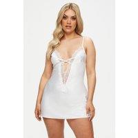 Ann Summers Women's Cherryann Satin Chemise Ivory in White | Size: XS