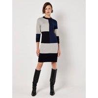 Apricot Women's Colour Block Bodycon Mini Dress in Navy | Size: 14