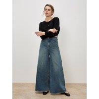 Apricot Women's Zoe Palazzo Jeans in Blue | Size: 26