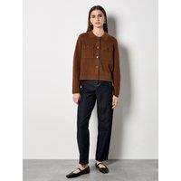 Apricot Women's Patch Pocket Knitted Cardigan in Terracotta | Size: 16